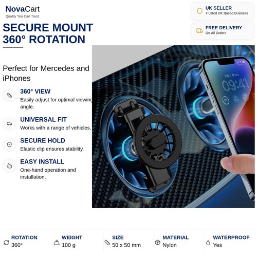 Magnetic car phone - magnetic, holder